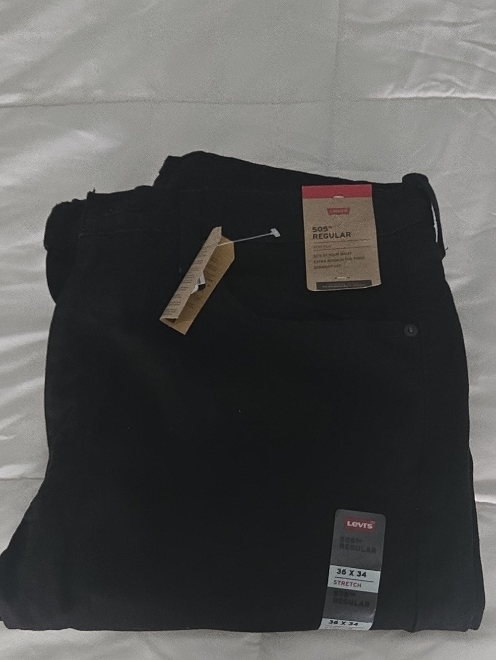 Levi's Black Men's 505 Regular Relaxed Jeans